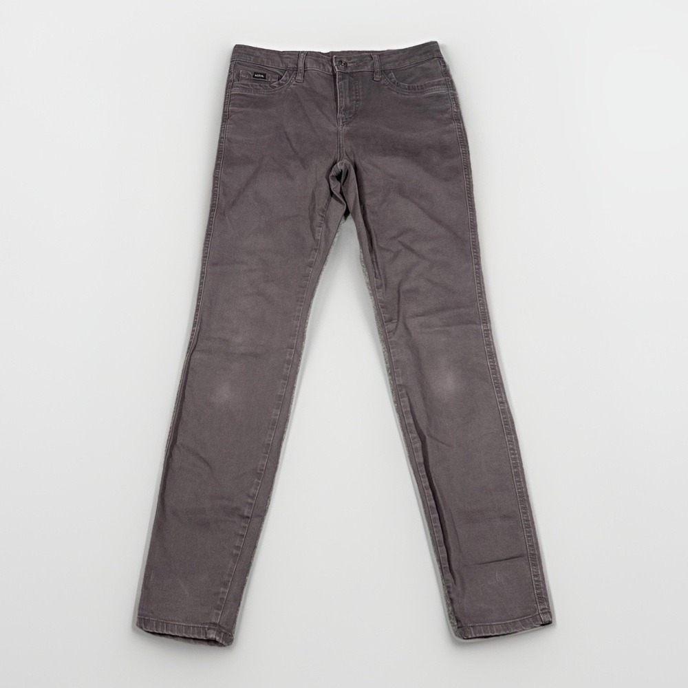 Kuhl Pants Womens 10 Long Grey Cotton Blend Stretch Slim Fit Outdoor Casual